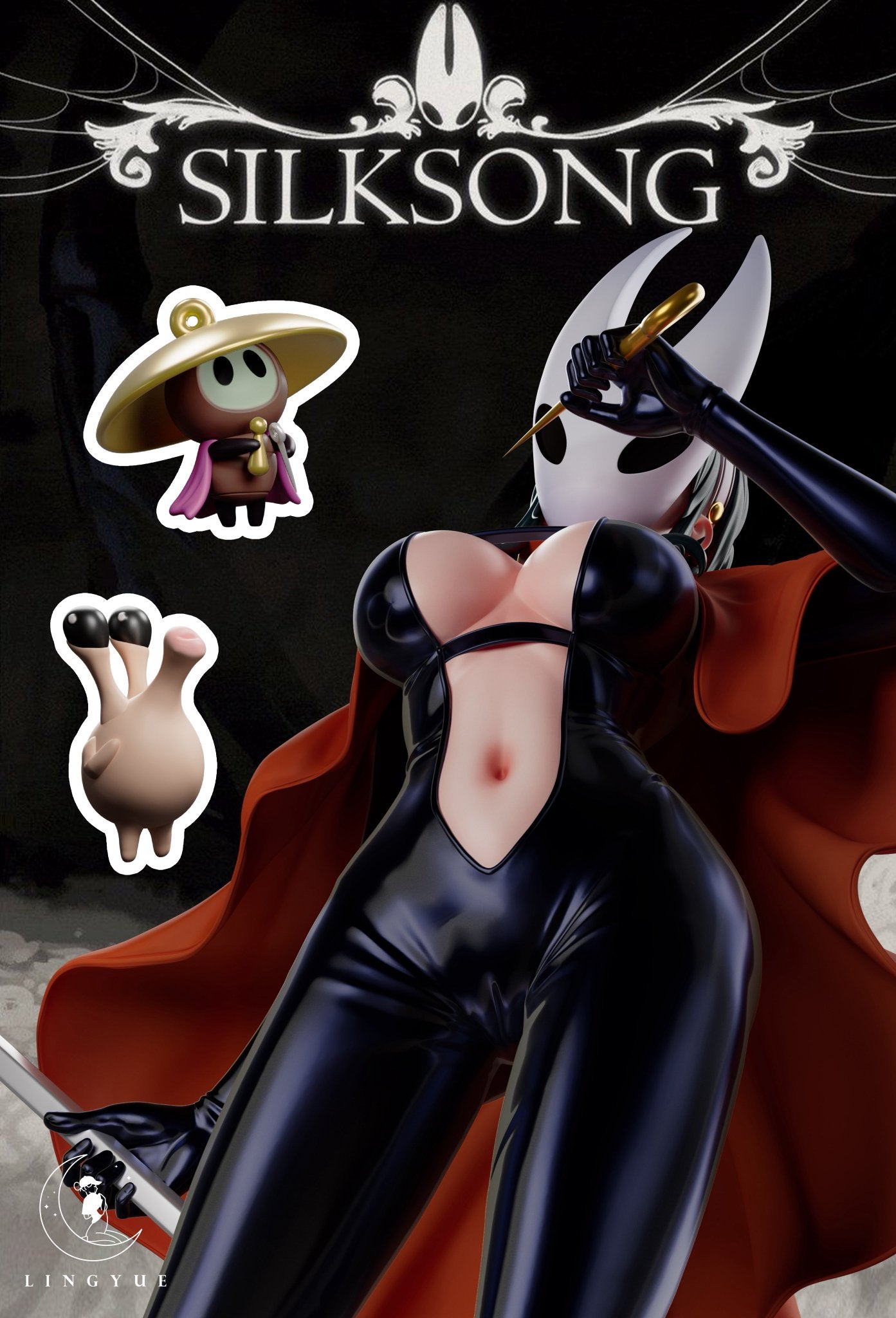 Dark Gray Estatuilla Yor Forger Cosplay Hornet 1/6 GK Statue – Ling Yue Studio | Figura Spy x Family x Silksong | Tico Ofertas Tienda Anime Costa Rica