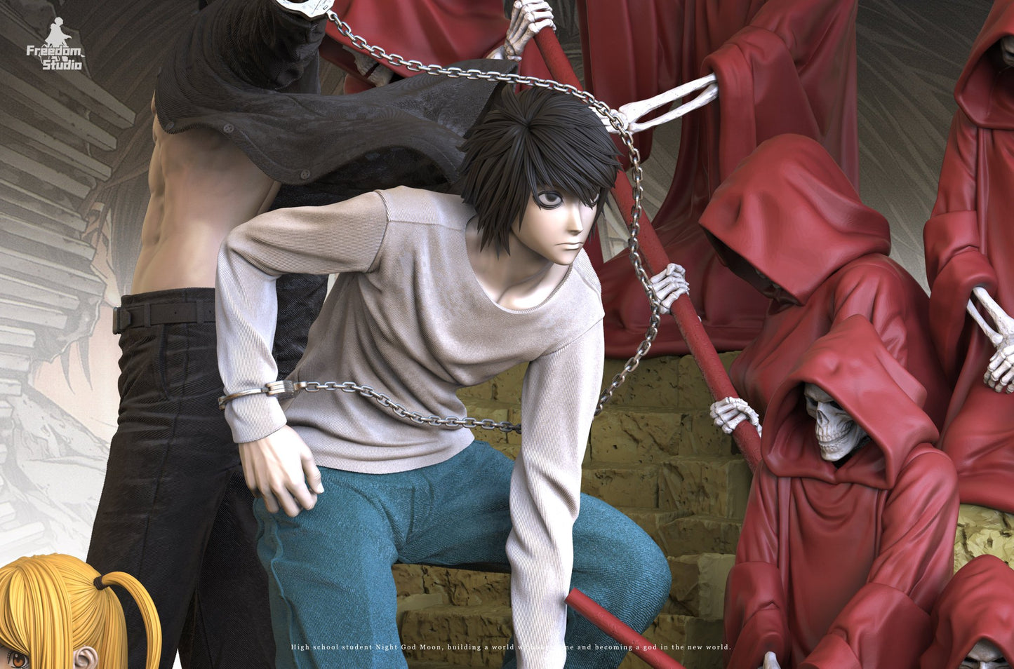 Estatuilla Death Note | Light Yagami & L & Misa Amane | tienda anime | Tico Ofertas