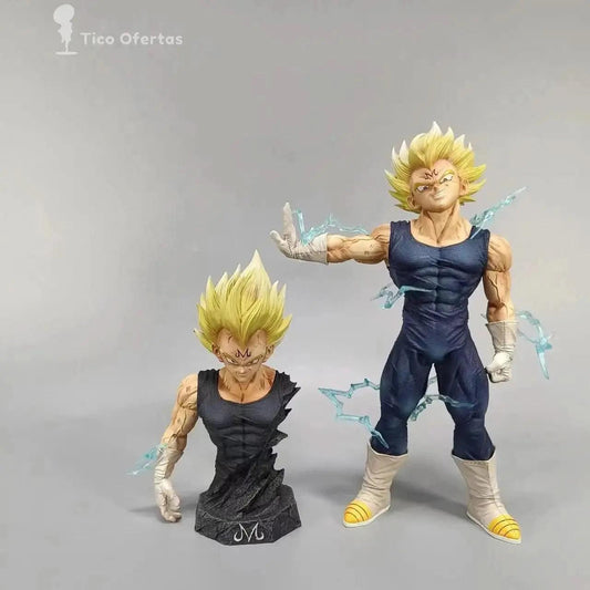 Figura Anime Dragon Ball Z Majin Vegeta 26cm - PVC con Cabeza Intercambiable | Figuras Anime Costa Rica, Estatua de Colección y Juguete - Tico Ofertas 