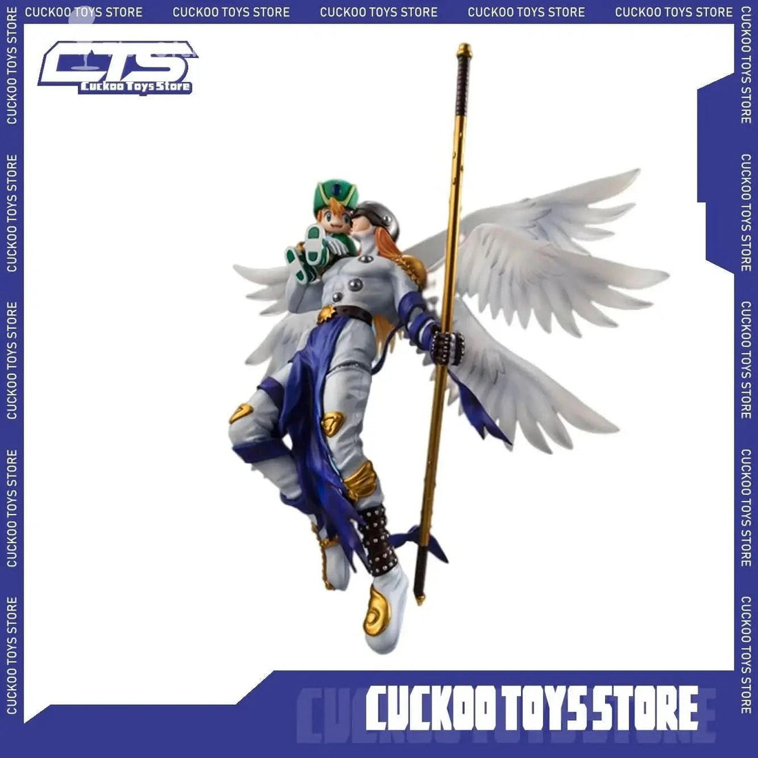 Figura Digital Monster - Angewomon y Magnaangemon con Luz | Figuras Anime Costa Rica, PVC, Modelo de Colección Bandai y Regalo