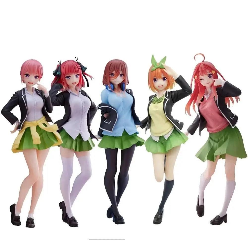 Figura de Acción Original TAITO Quintessential Quintuplets - Nakano Ichika, Nino, Miku, Yotsuba e Itsuki en Uniforme | Modelo PVC en Costa Rica