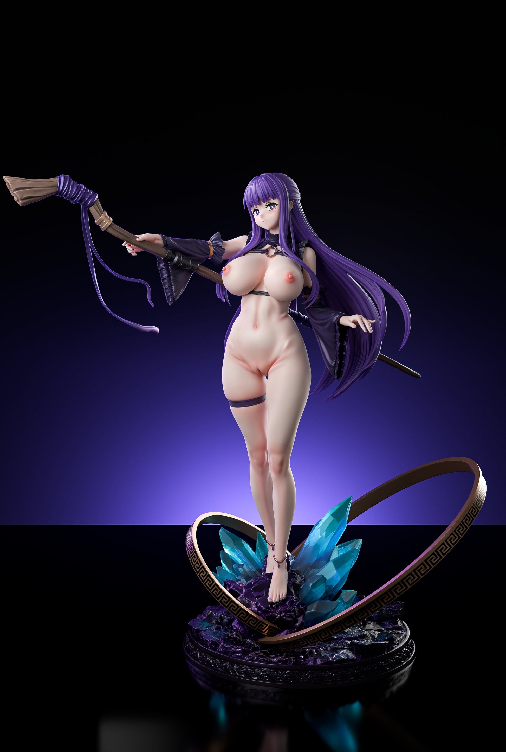 Black Estatuilla Frieren: Beyond Journey’s End | Fern | Genius Bee Studio | Tienda Anime | Tico Ofertas