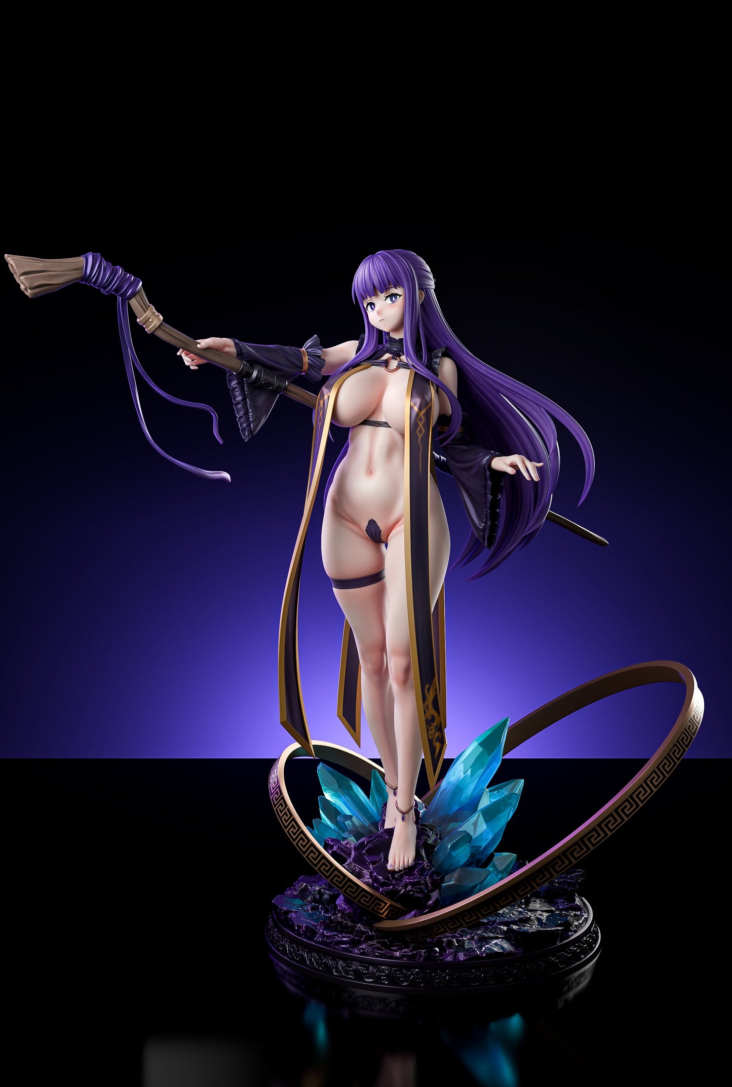 Black Estatuilla Frieren: Beyond Journey’s End | Fern | Genius Bee Studio | Tienda Anime | Tico Ofertas