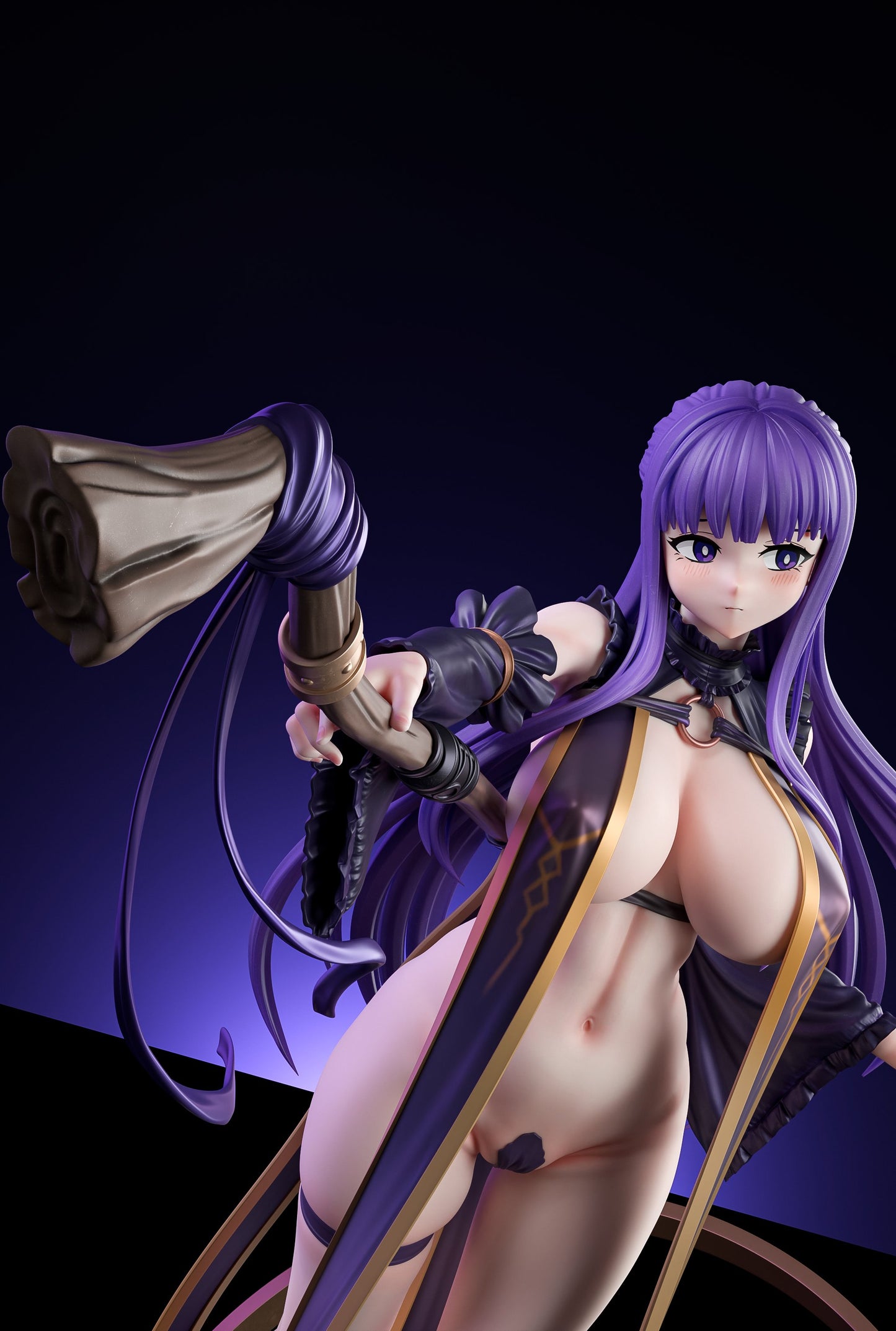 Black Estatuilla Frieren: Beyond Journey’s End | Fern | Genius Bee Studio | Tienda Anime | Tico Ofertas