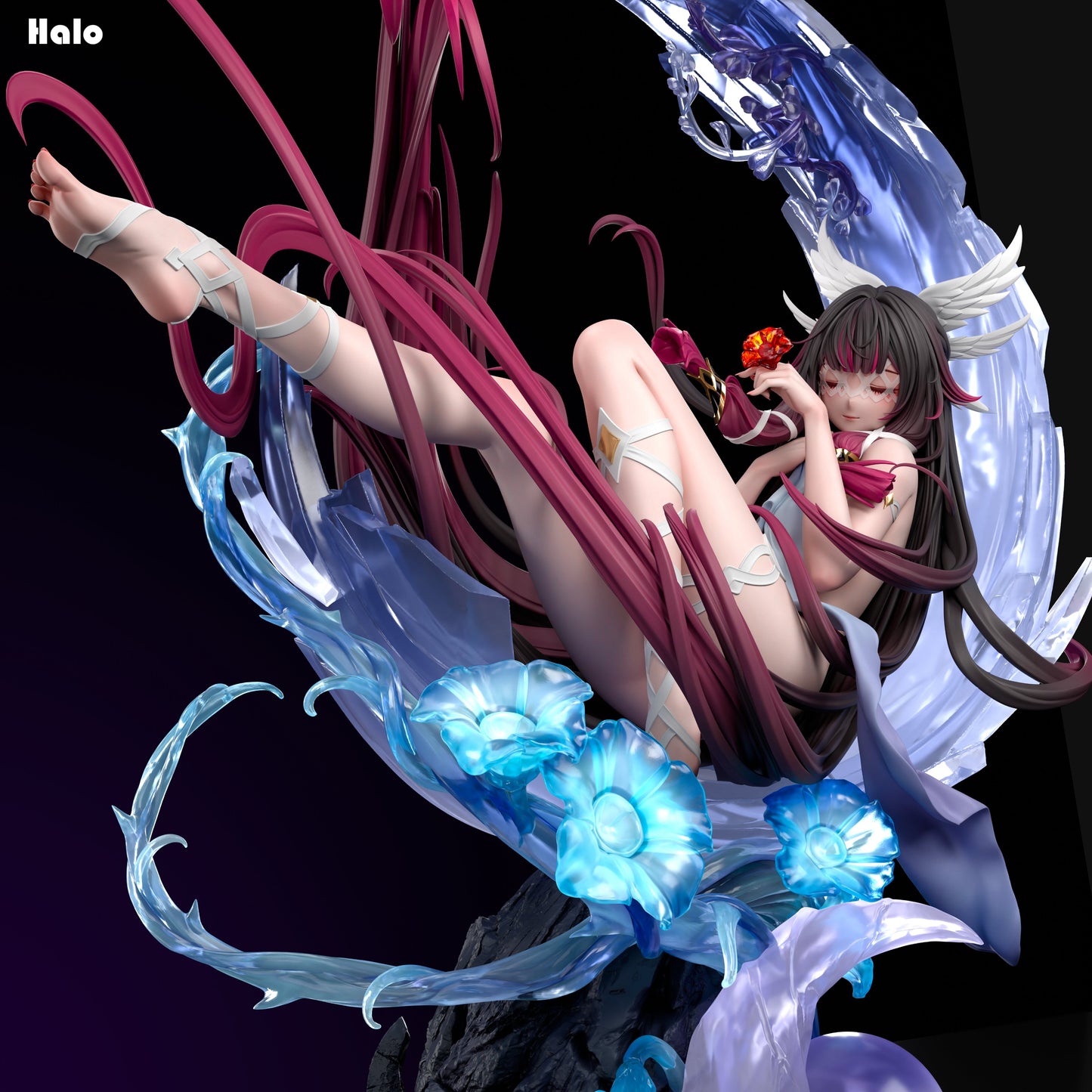 Black Estatuilla Genshin Impact | Columbina Hyposelenia | Halo Studio | Tienda Anime | Tico Ofertas