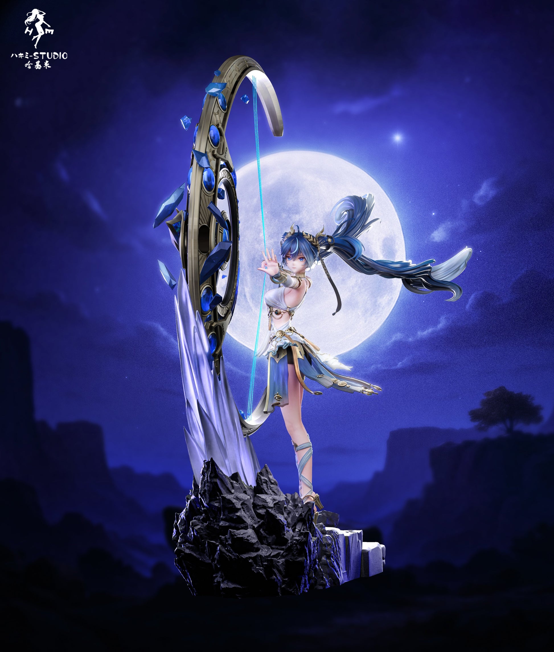 Black Estatuilla Wuthering Waves | Iuno | Hakimi Studio | GK Statue 1/6 | Tico Ofertas