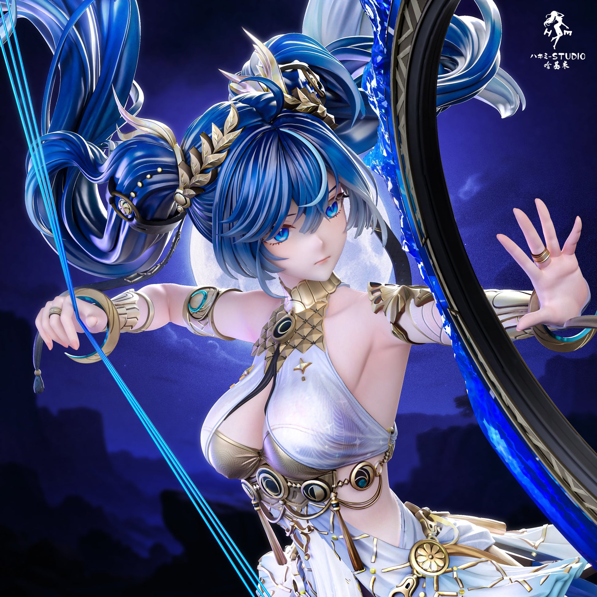 Black Estatuilla Wuthering Waves | Iuno | Hakimi Studio | GK Statue 1/6 | Tico Ofertas