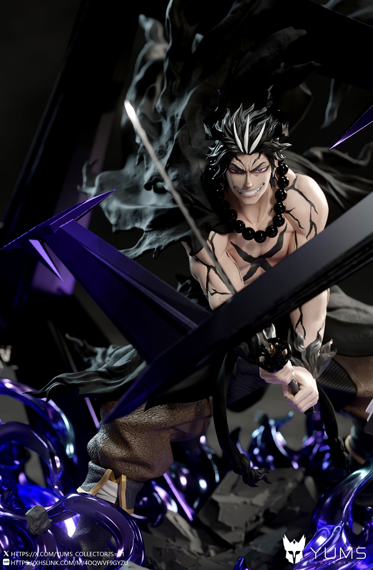 Black Estatuilla Black Clover | Yami Sukehiro (Kijin Transformation) | YUMS-Collectors Studio | Tienda Anime | Tico Ofertas