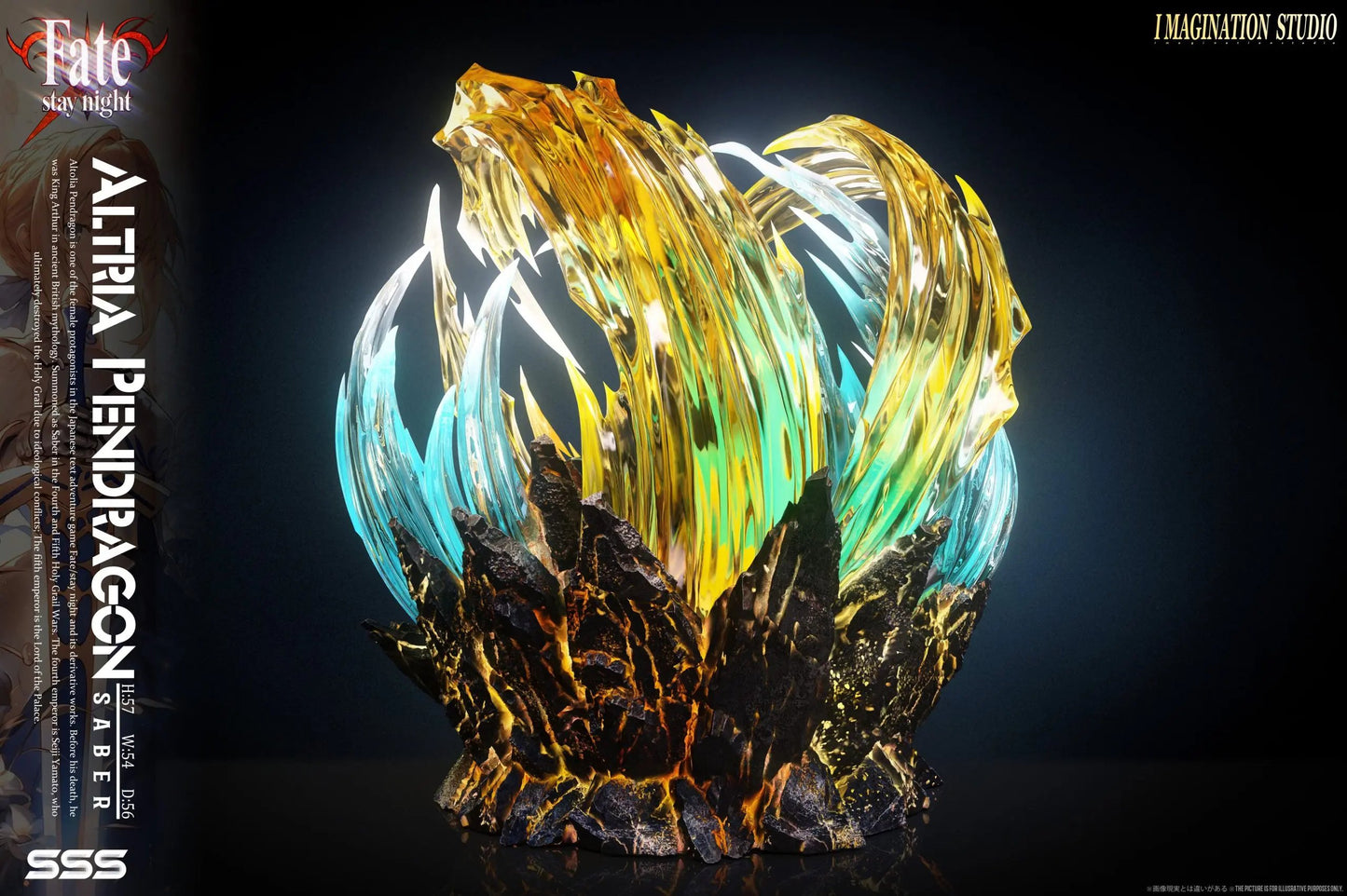 Black Estatuilla Fate Stay Night | Saber Artoria Pendragon | Imagination Studio | Tienda Anime | Tico Ofertas
