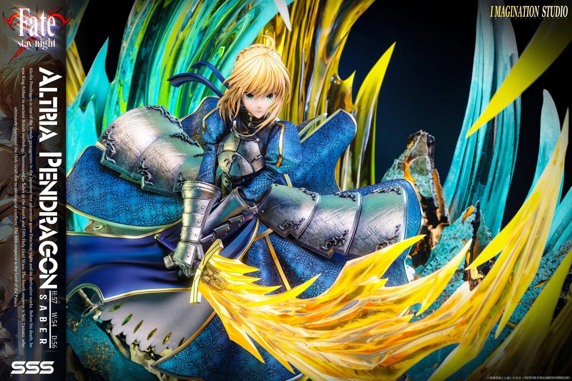 Black Estatuilla Fate Stay Night | Saber Artoria Pendragon | Imagination Studio | Tienda Anime | Tico Ofertas