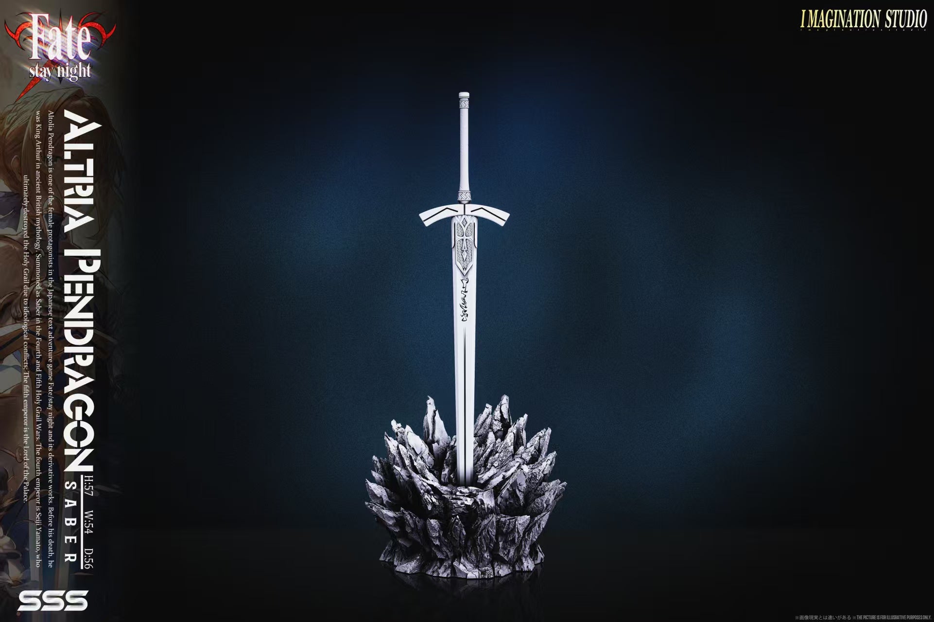 Black Estatuilla Fate Stay Night | Saber Artoria Pendragon | Imagination Studio | Tienda Anime | Tico Ofertas