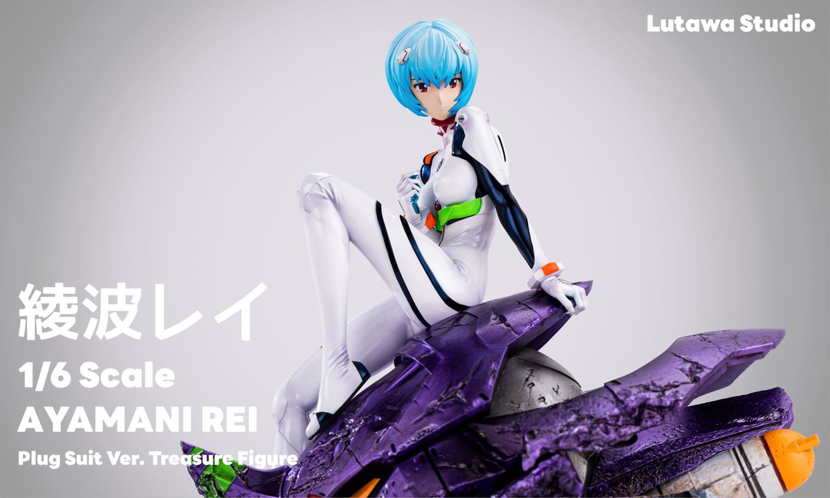 Light Gray Estatuilla Neon Genesis Evangelion | Rei Ayanami Battle Suit | Lutawa Studio | Tico Ofertas