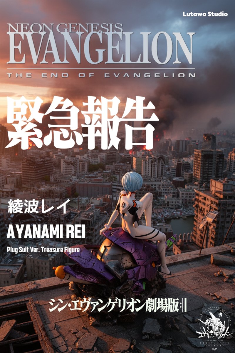 Dark Slate Gray Estatuilla Neon Genesis Evangelion | Rei Ayanami Battle Suit | Lutawa Studio | Tico Ofertas