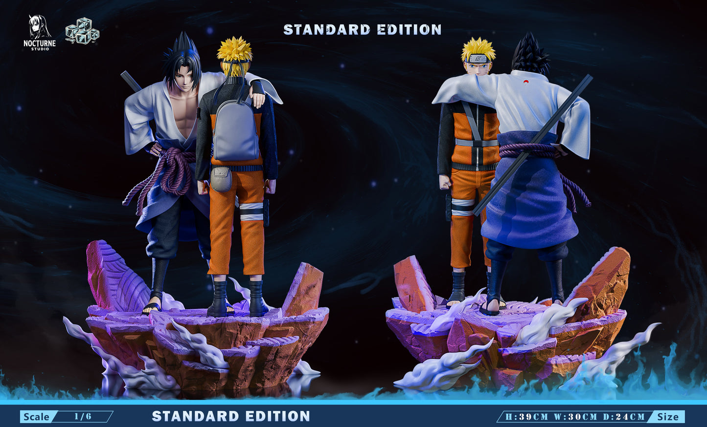 Black Estatuilla Naruto | The Reunion – Sasuke & Naruto | Tienda Anime San jose | Tico Ofertas