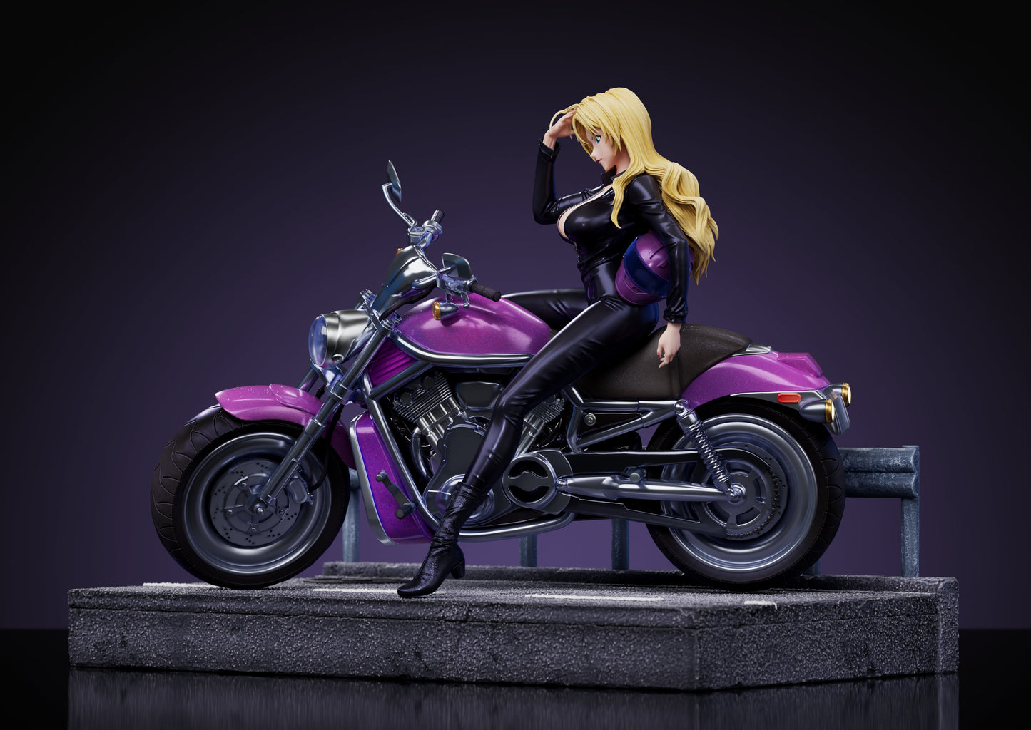Black Estatuilla Vermouth en Moto | Strange Thief Studio | Detective Conan | Tico Ofertas