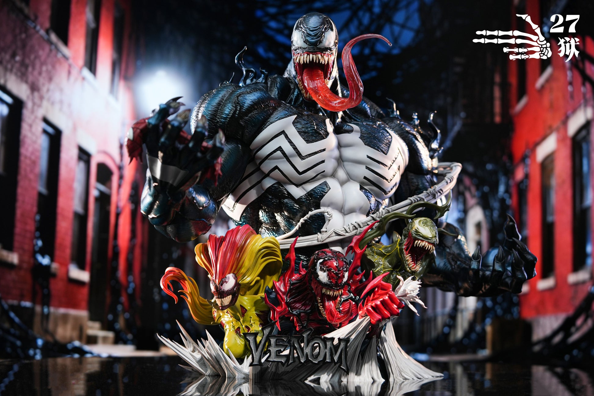 Rosy Brown Estatuilla Marvel | Venom Bust | 27abyss Studio | Tico Ofertas