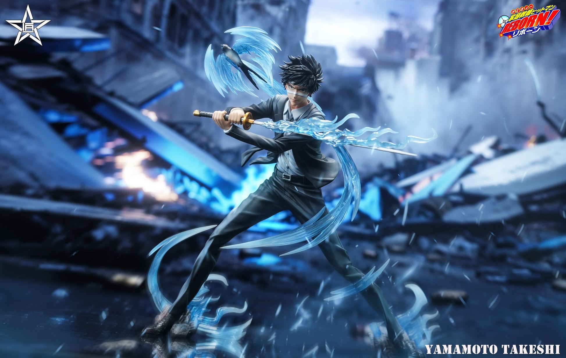 Dark Slate Gray Estatuilla Katekyo Hitman Reborn | Yamamoto Takeshi | Vongola Rain Guardian | Craftsman Studio | Tico Ofertas