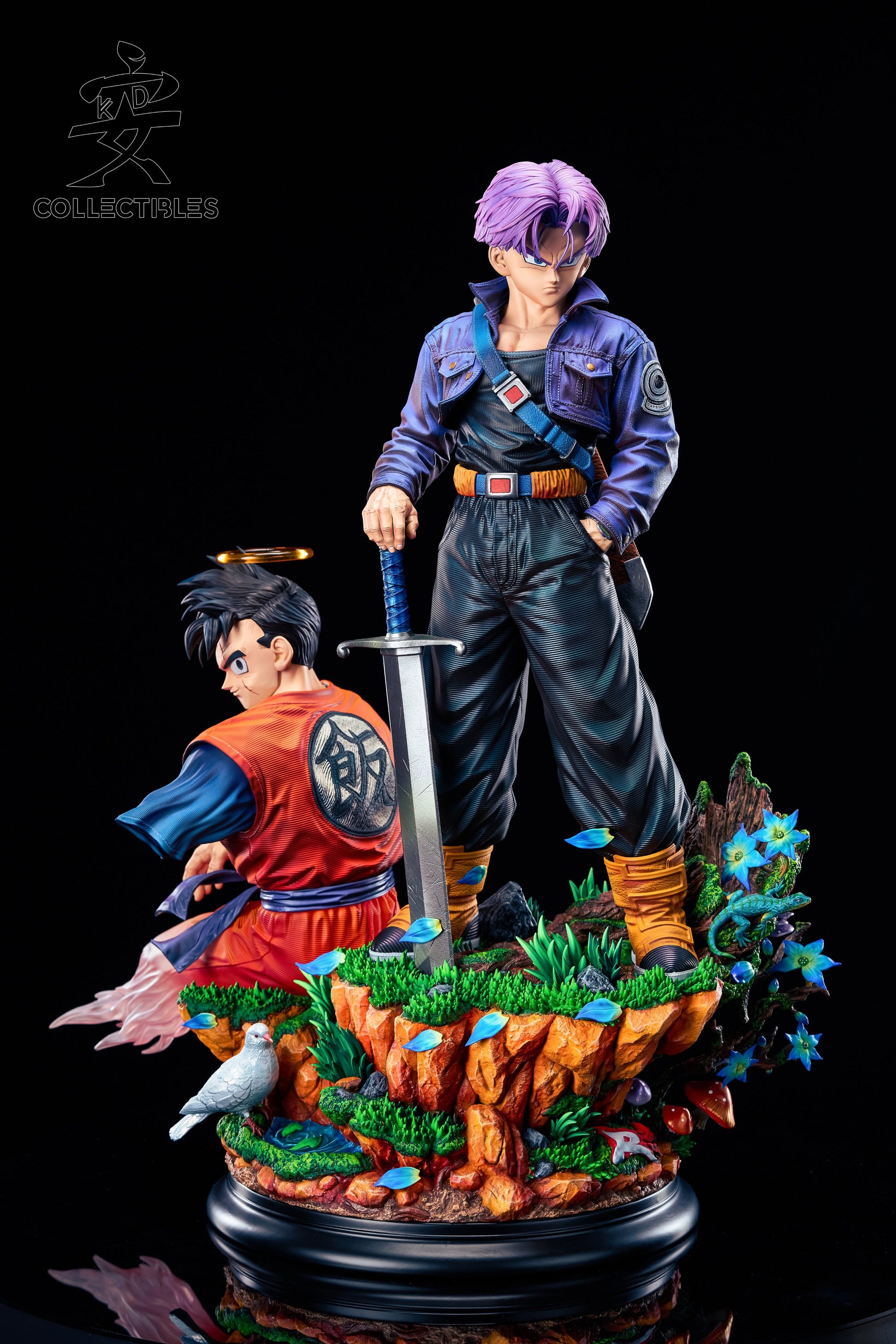 Rosy Brown Estatuilla Dragon Ball | Trunks X Gohan | KD Collectibles | Diorama Épico de Combate | Tico Ofertas