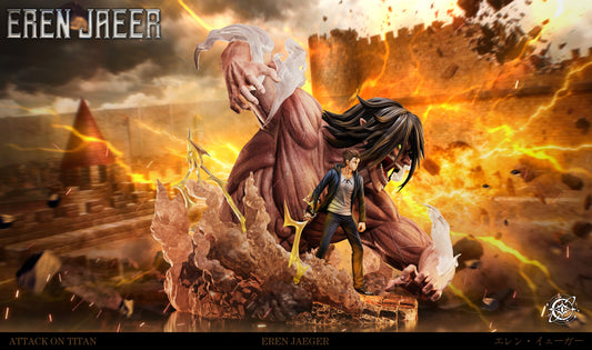 Saddle Brown Estatuilla Attack on Titan | Eren vs. Pieck – The Nine Titans Resonance Series Tienda Anime | Tico Ofertas
