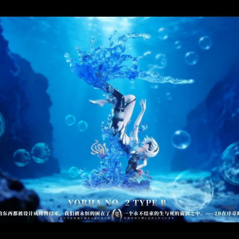 Steel Blue Estatuilla Code Geass × NieR: Automata | C.C x 2B | Tienda Anime | Tico Ofertas