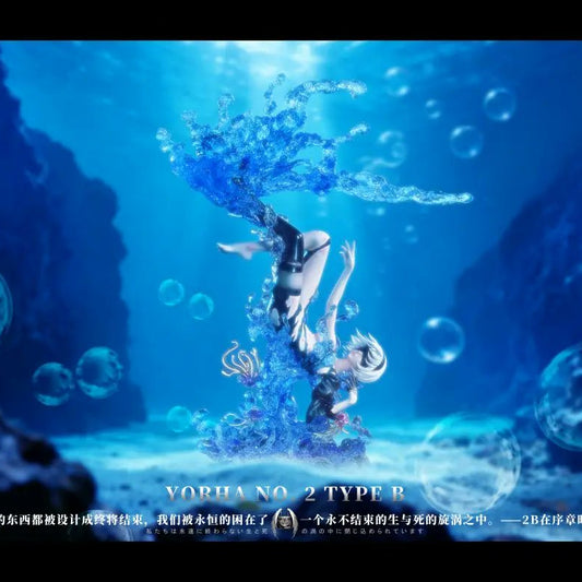 Steel Blue Estatuilla Code Geass × NieR: Automata | C.C x 2B | Tienda Anime | Tico Ofertas