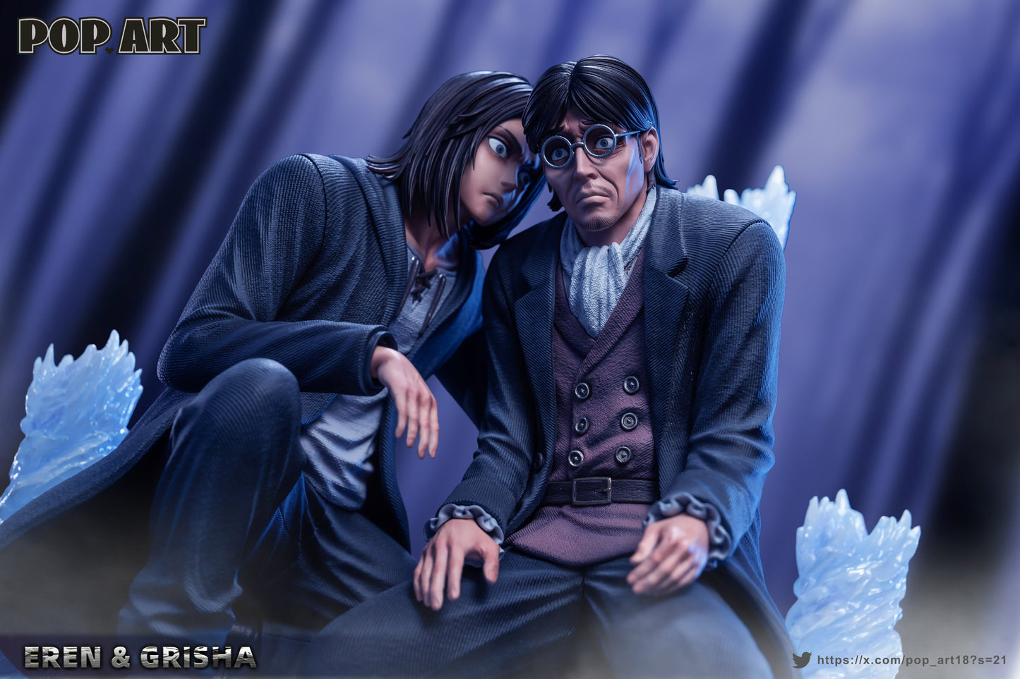 Dark Slate Gray Estatuilla  Attack on Titan | Eren & Grisha | POP.ART Studio | Tienda Anime | Tico Ofertas