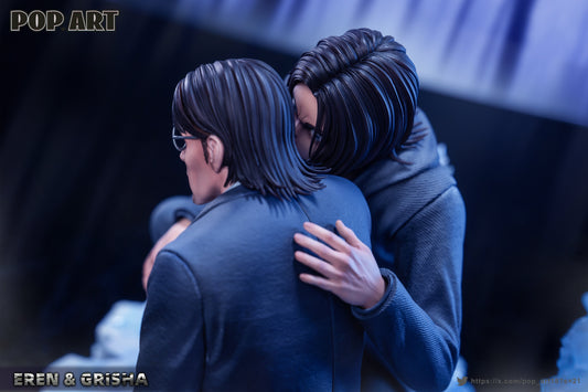 Black Estatuilla Attack on Titan | Eren & Grisha | POP.ART Studio | Tienda Anime | Tico Ofertas