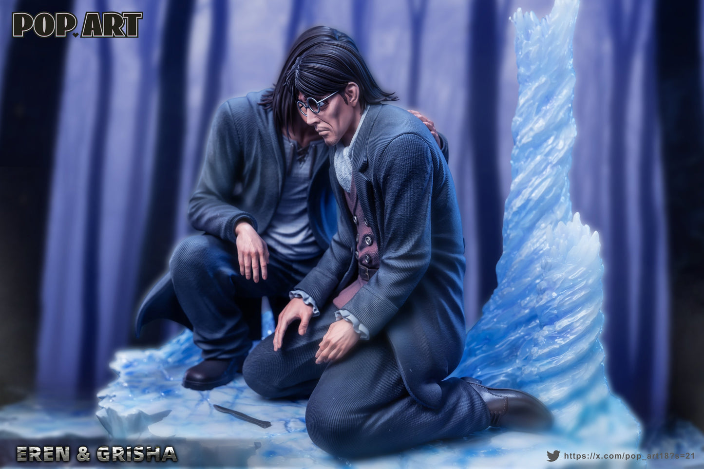 Dark Slate Gray Estatuilla  Attack on Titan | Eren & Grisha | POP.ART Studio | Tienda Anime | Tico Ofertas