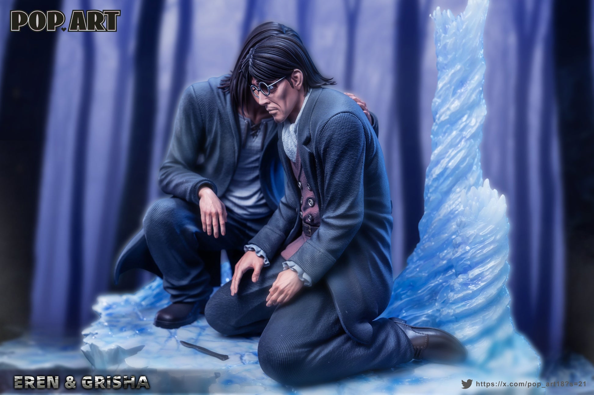Dark Slate Gray Estatuilla  Attack on Titan | Eren & Grisha | POP.ART Studio | Tienda Anime | Tico Ofertas