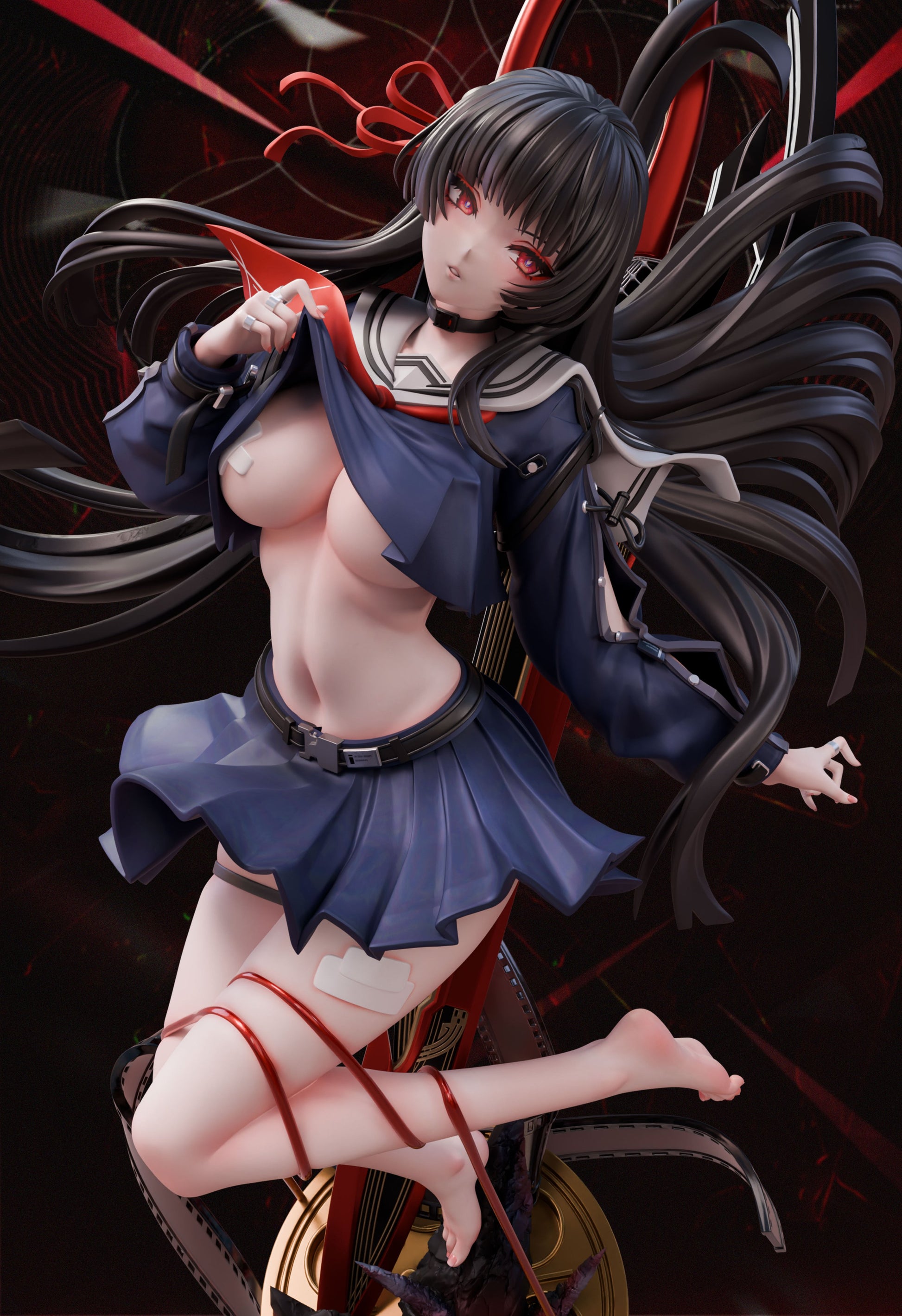 Black Estatuilla Wuthering Waves | Chisa | Mi Yin Studio | Tienda Anime | Tico Ofertas