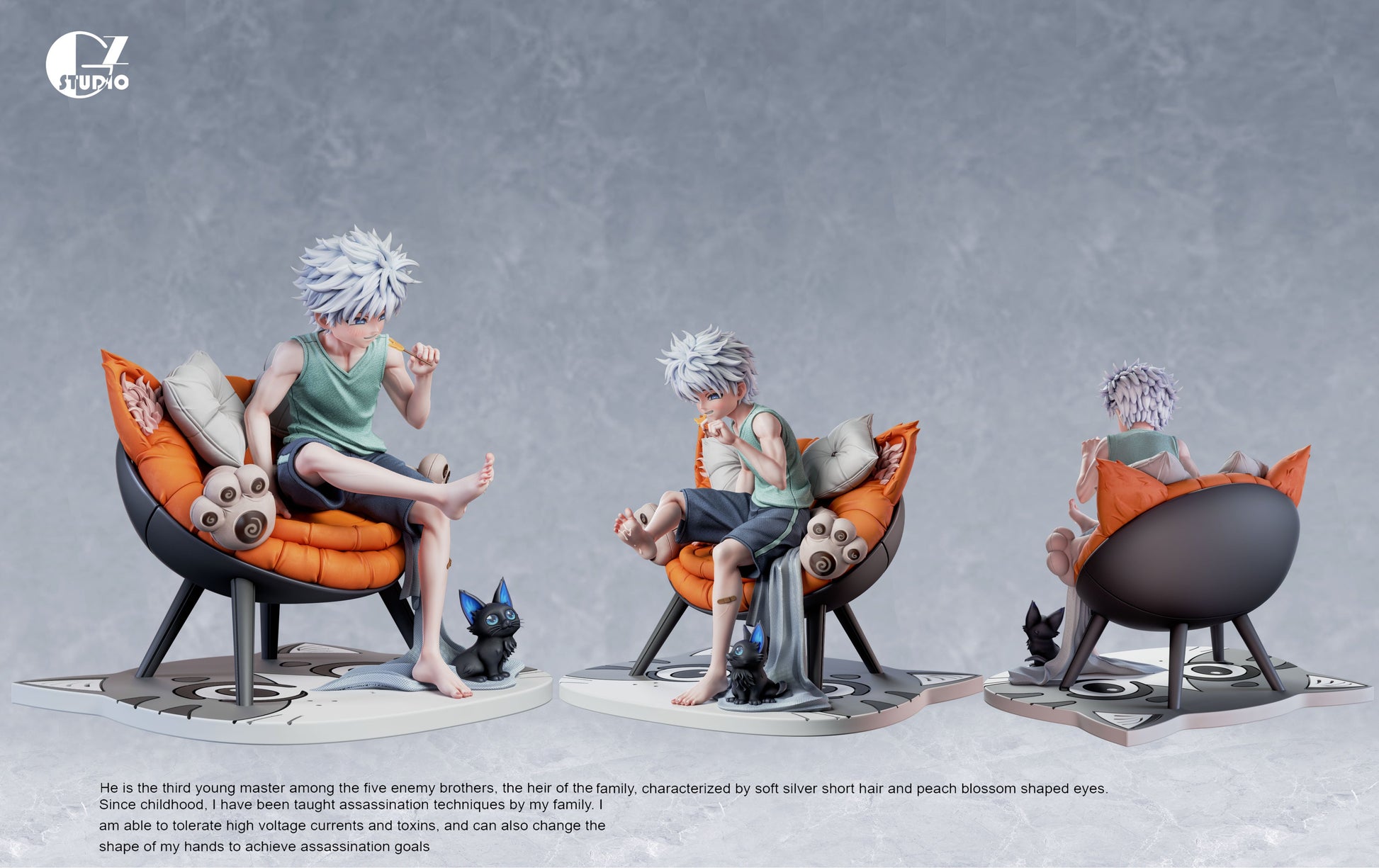 Light Slate Gray Figura Hunter x Hunter | Killua Zoldyck | GZ Studio | Tienda Anime | Tico Ofertas
