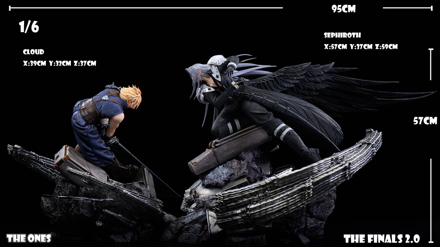 Black Estatuilla Final Fantasy | Cloud Strife & Sephiroth | Tienda Anime | Tico Ofertas