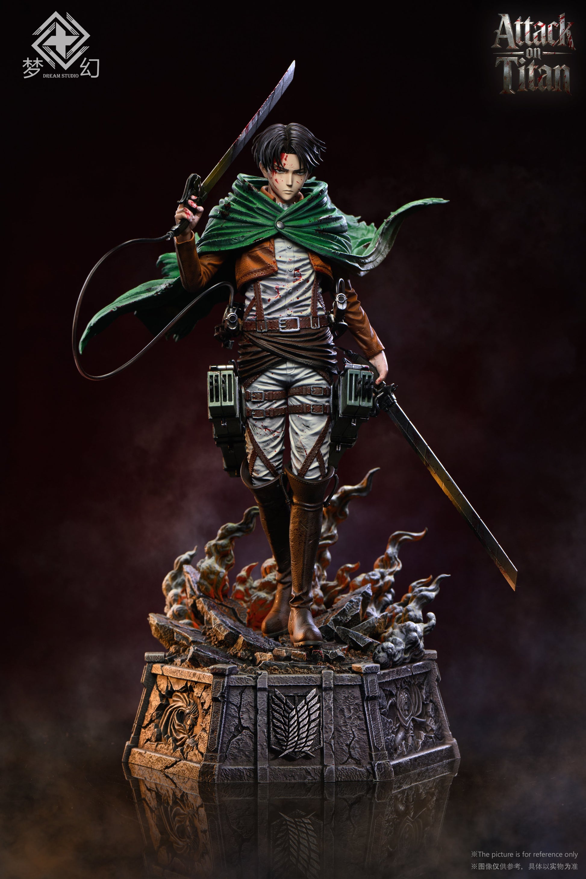 Black Estatuilla  Attack on Titan | Levi Ackerman | Dream Studio | Tienda Anime | Tico Ofertas