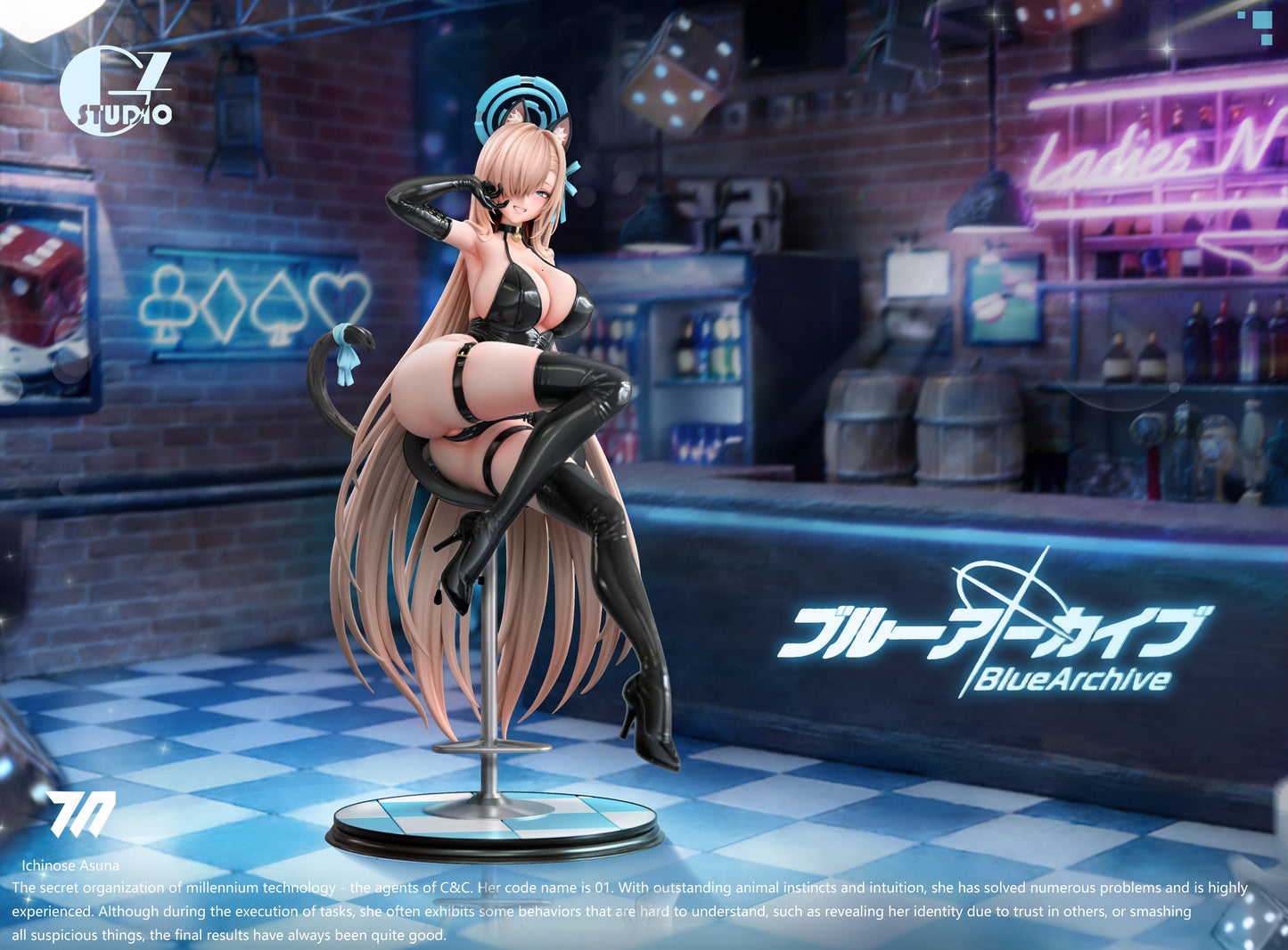 Dark Slate Gray Estatuilla Blue Archive | Ichinose Asuna | GZ Studio | Tienda Anime | Tico Ofertas