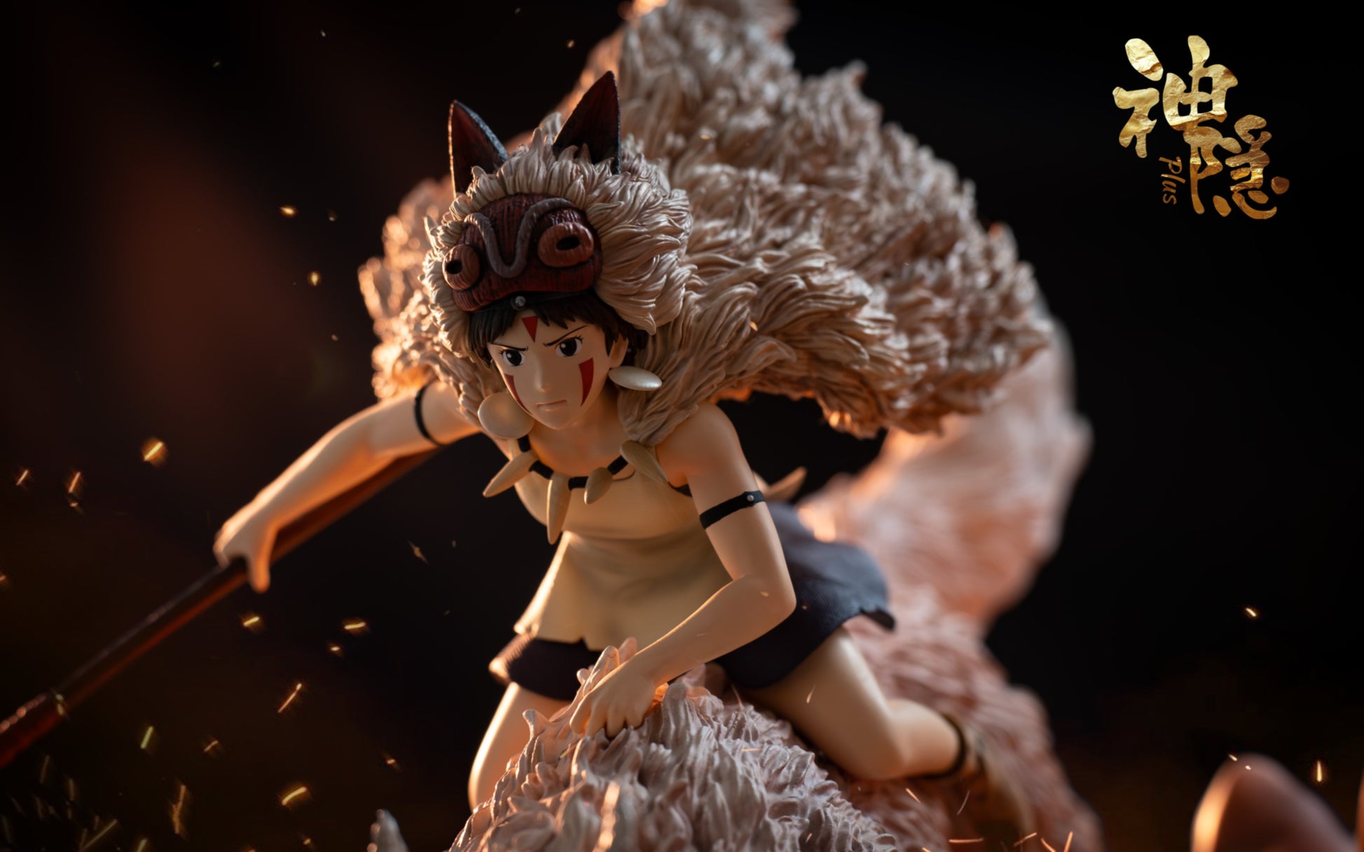 Black Estatuilla Princess Mononoke | San | Shen Yin Studio | GK Statue | Tico Ofertas