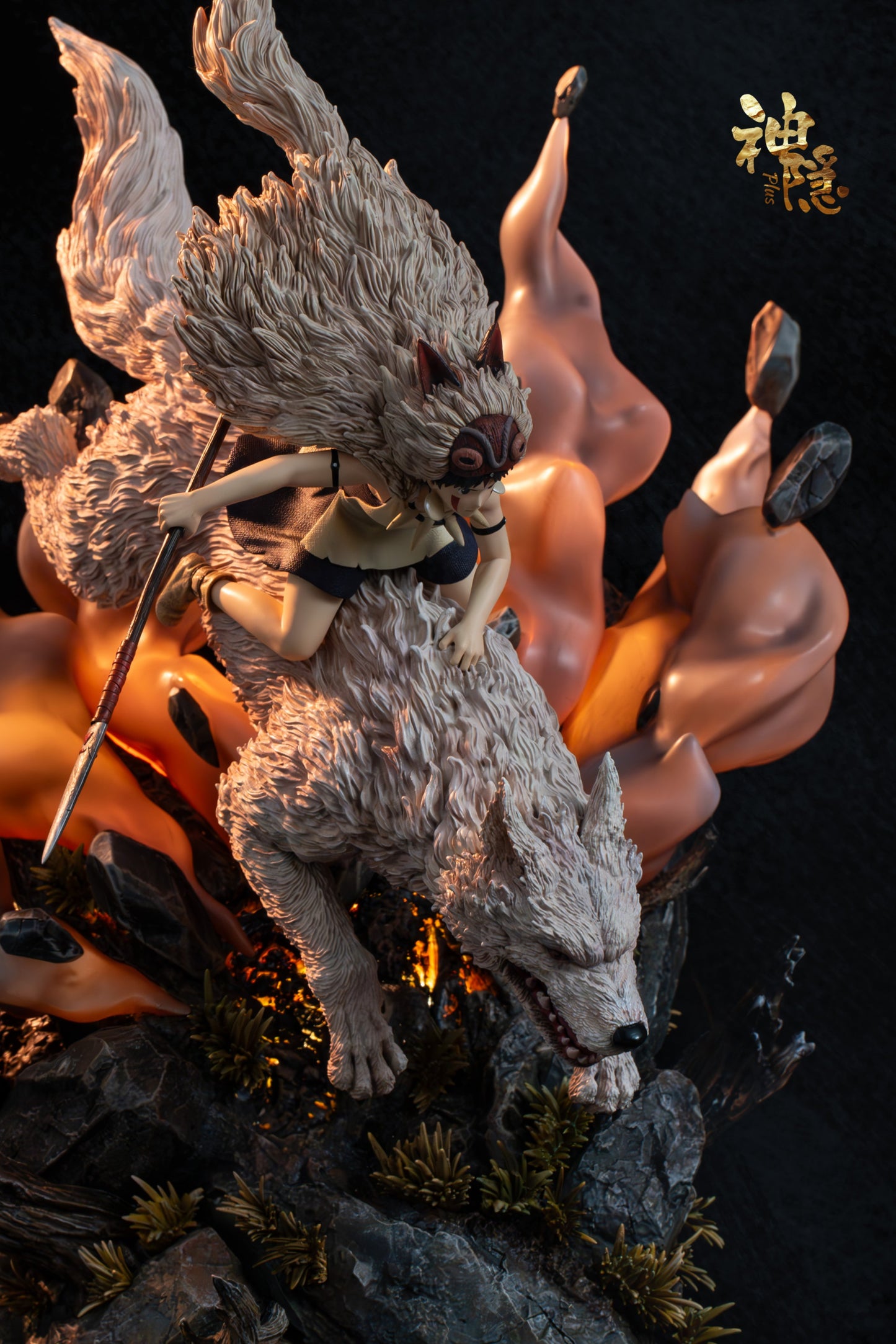 Black Estatuilla Princess Mononoke | San | Shen Yin Studio | GK Statue | Tico Ofertas