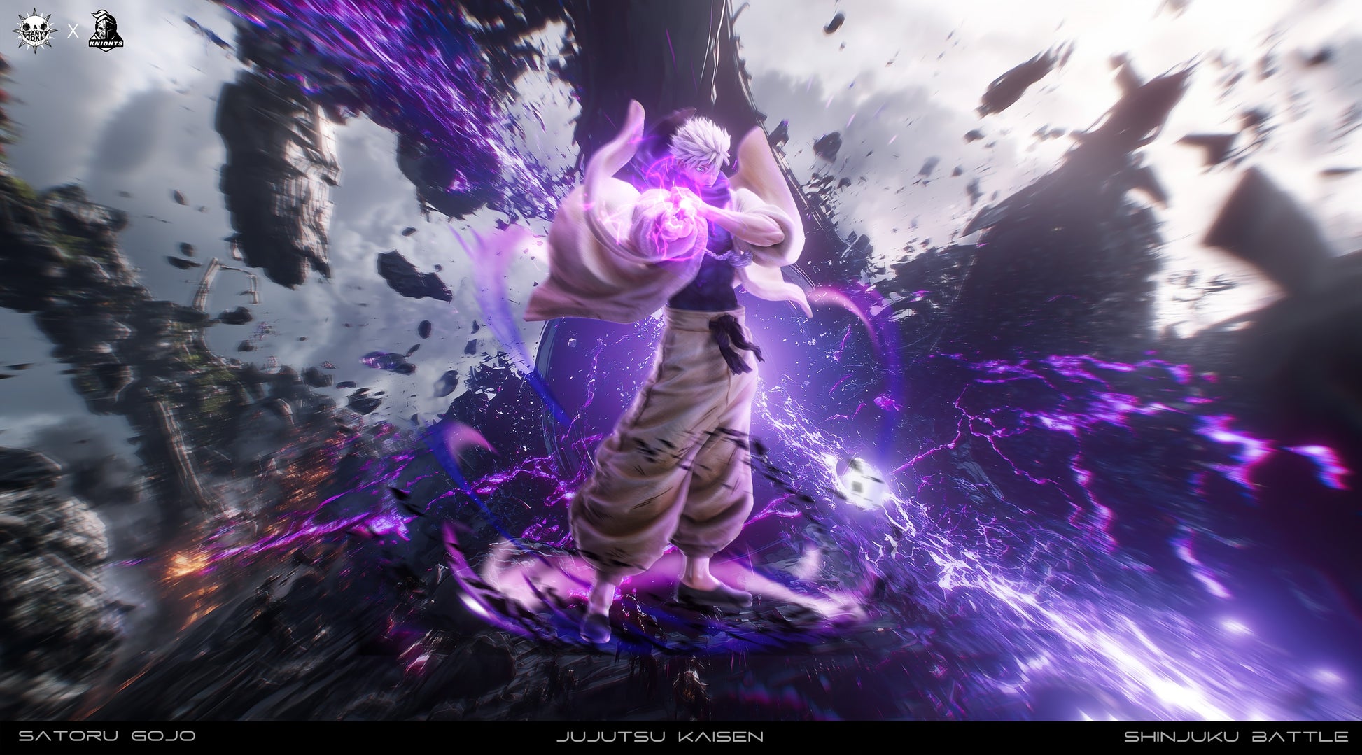 Dark Slate Gray Estatuilla Jujutsu Kaisen | Gojo Satoru | ZanyJoke Studio x Temple Studio |Tienda Anime | Tico Ofertas