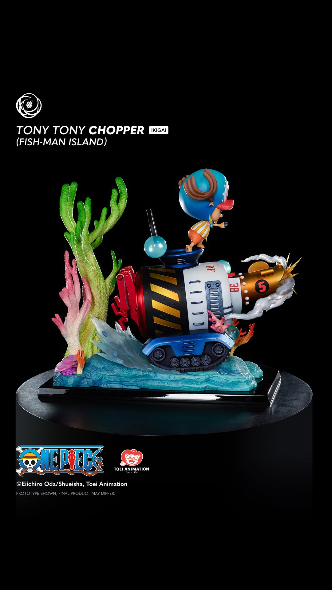 Black Estatuilla One Piece | Tony Tony Chopper | Tsume Studio | Ikigai Series Fish-Man Island 1/6 (Licensed) | Tico Ofertas