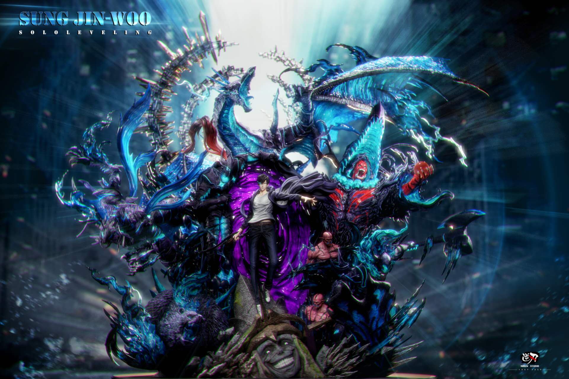 Black Estatuilla Solo Leveling | Sung Jin-Woo | Tienda Anime | Tico Ofertas