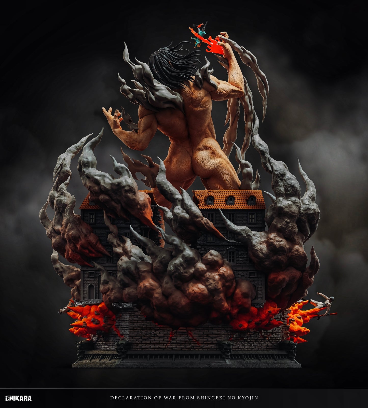 Black Estatuilla  Attack on Titan | Eren Jaeger | CHIKARA Studio | Tienda Anime | Tico Ofertas