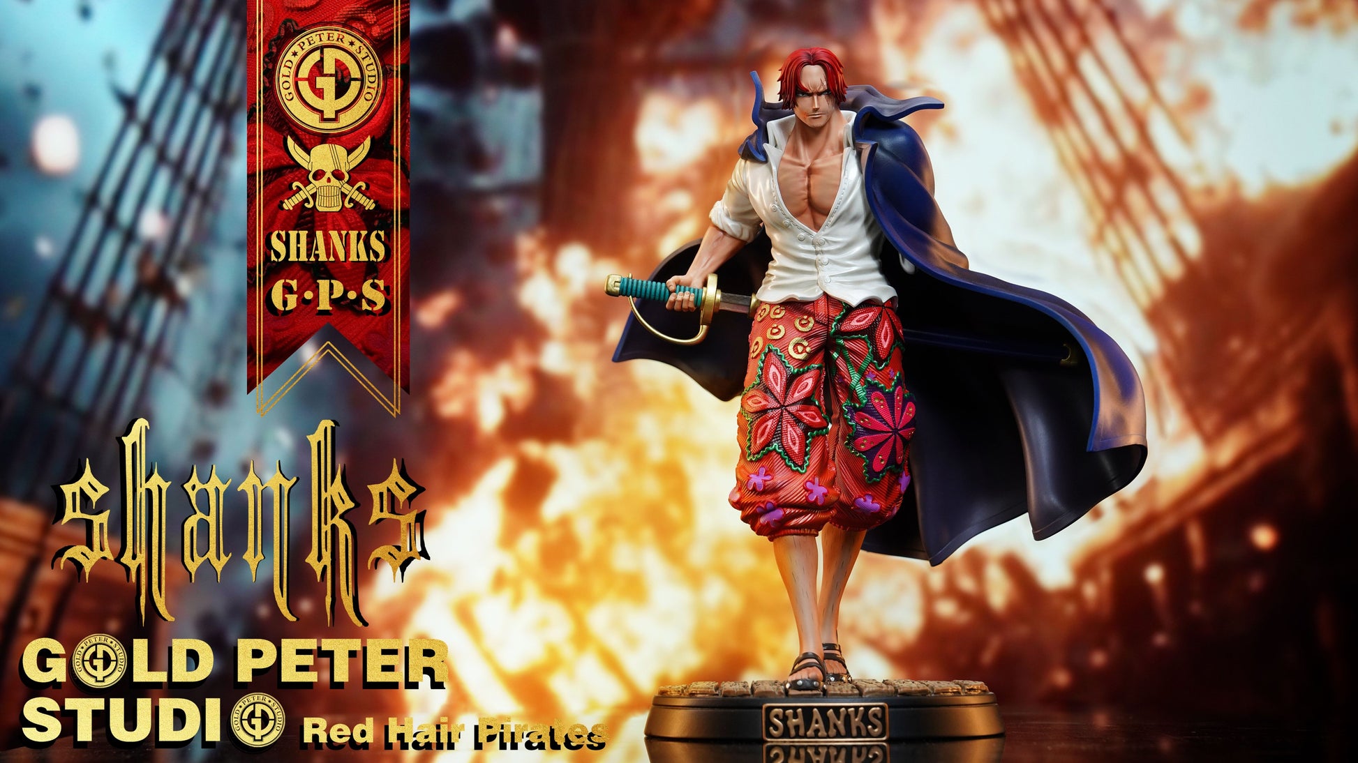 Black Estatuilla One Piece | Shanks | Gold Peter Studio | Tienda Anime | Tico Ofertas