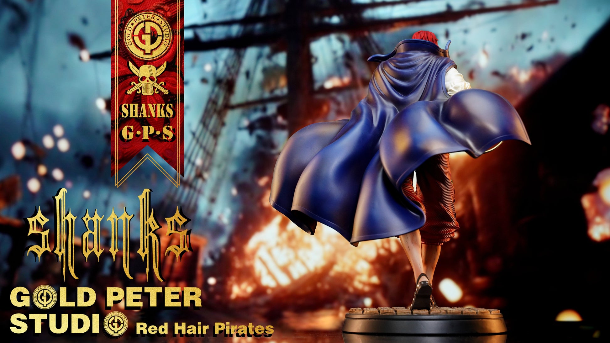 Black Estatuilla One Piece | Shanks | Gold Peter Studio | Tienda Anime | Tico Ofertas