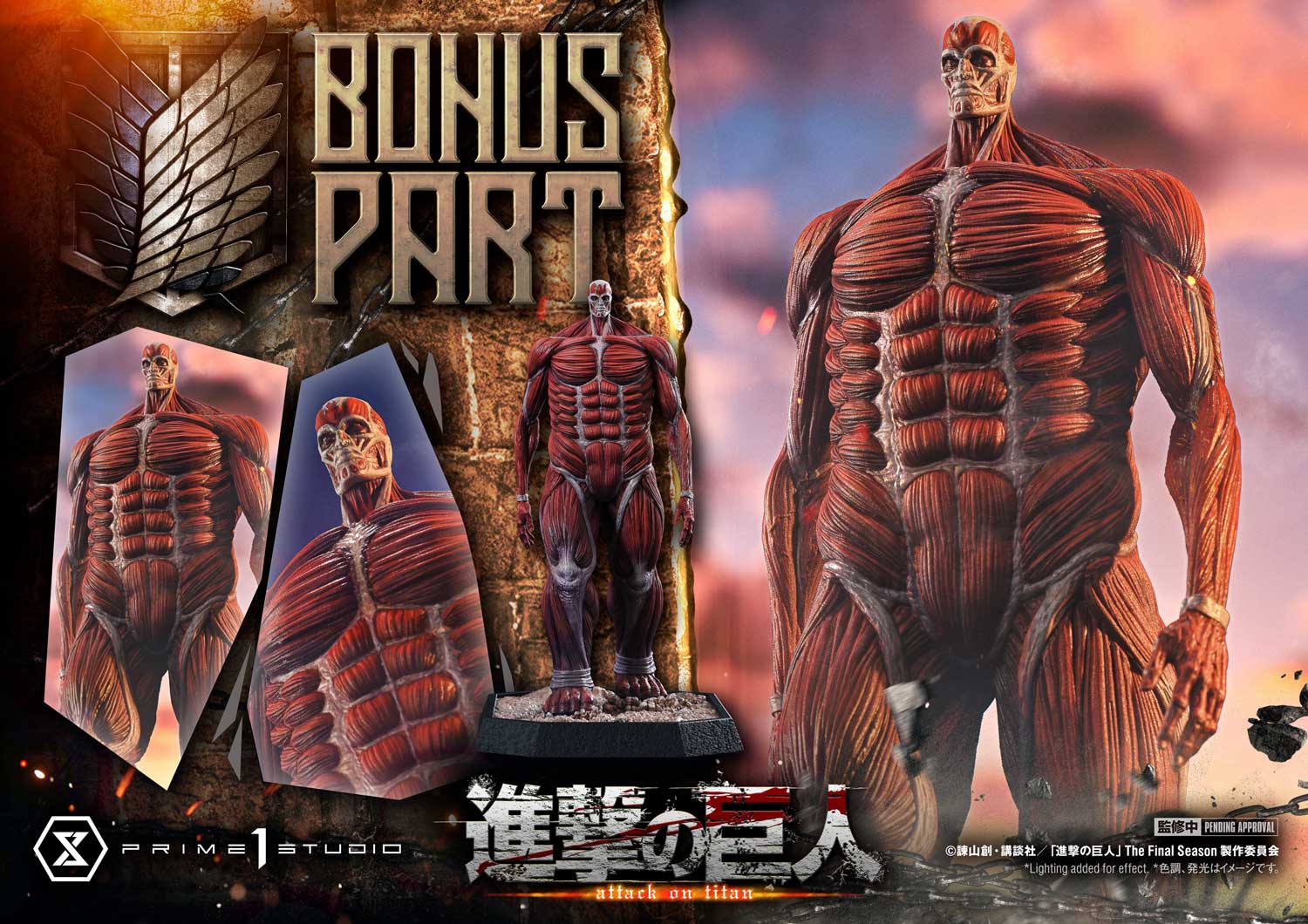 Black Estatuilla  Attack on Titan | The Rumbling | Prime 1 Studio | Tienda Anime | Tico Ofertas