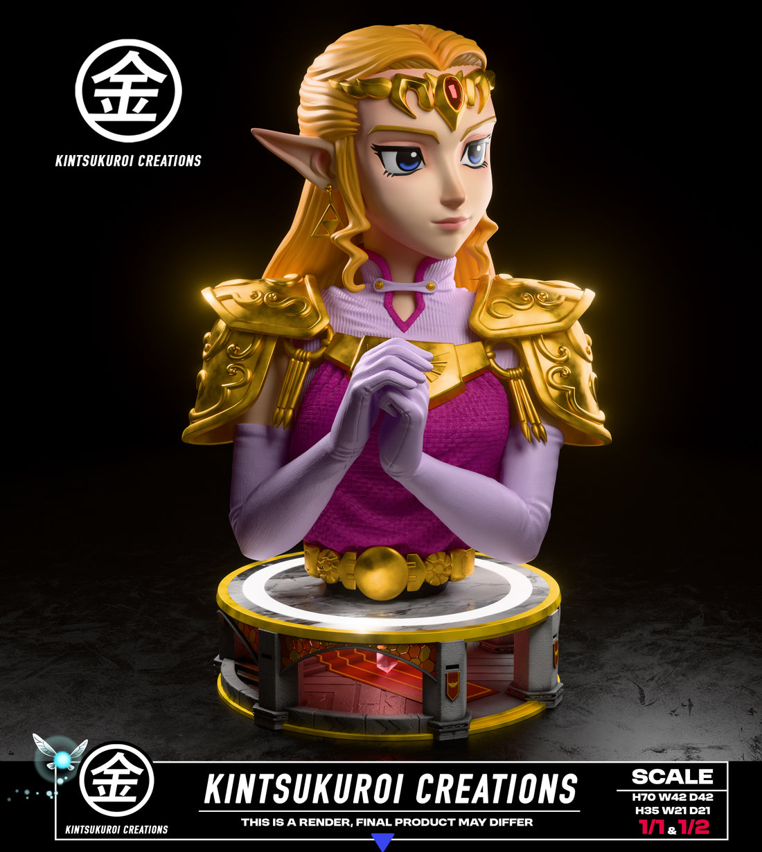 Estatuilla The Legend of Zelda | Princess Zelda – Adult Bust | Tienda Anime | Tico Ofertas