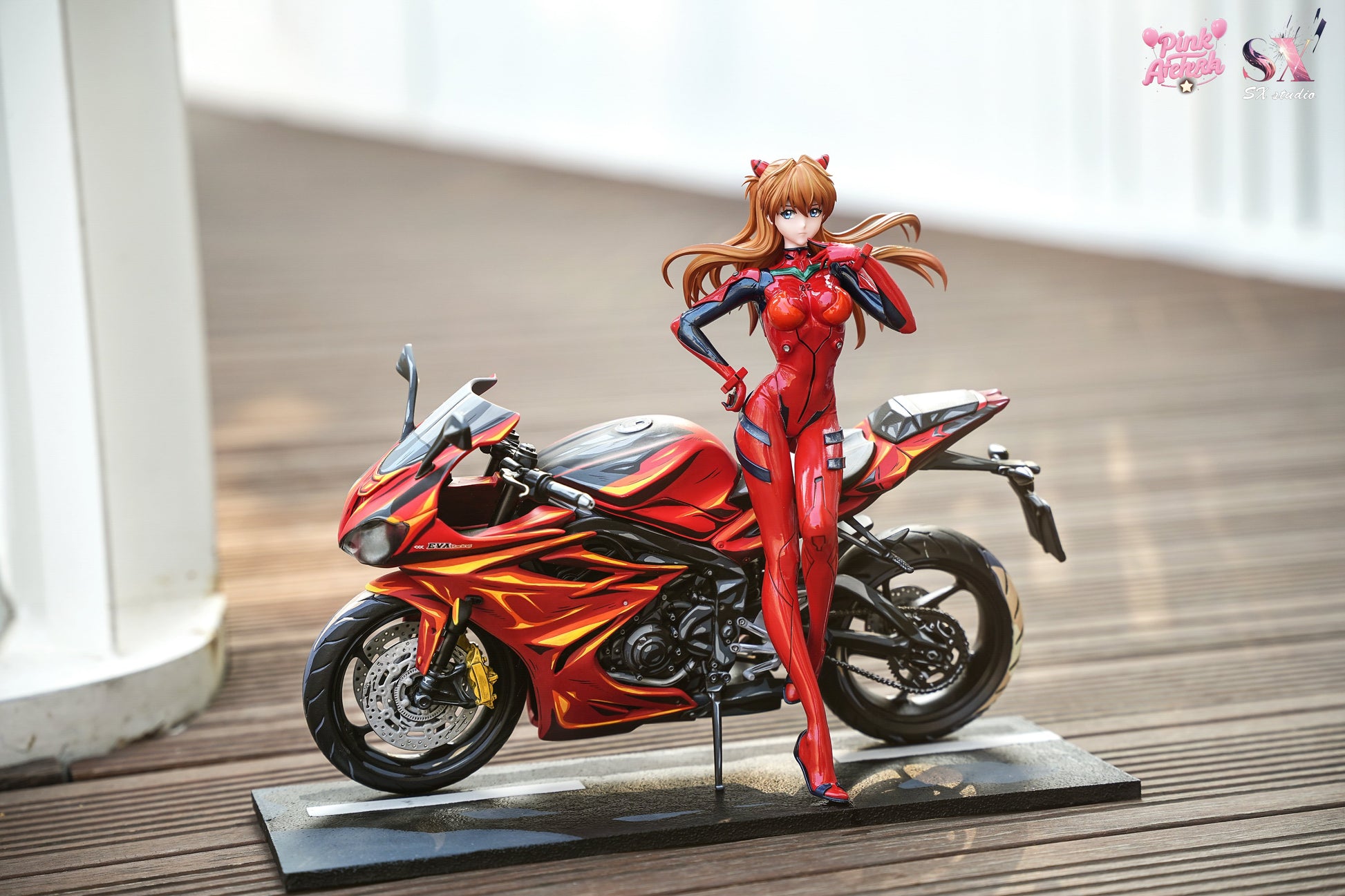 Estatuilla Neon Genesis Evangelion | Asuka Langley Sohryu (Motorcycle Girl) | Aetheria Studio X SX Studio | Tienda Anime | Tico Ofertas Aetheria Studio X SX Studio