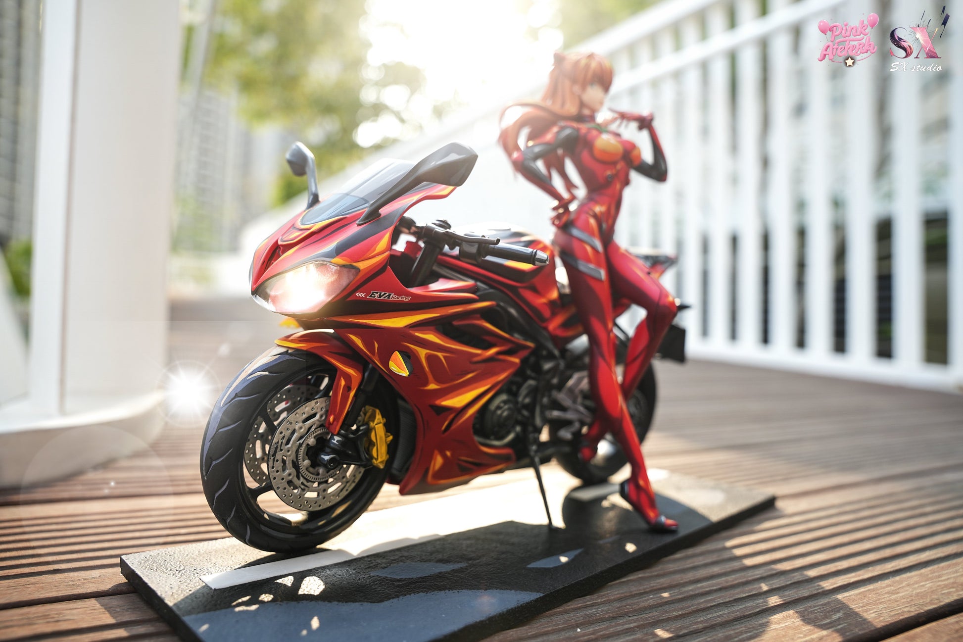 Estatuilla Neon Genesis Evangelion | Asuka Langley Sohryu (Motorcycle Girl) | Aetheria Studio X SX Studio | Tienda Anime | Tico Ofertas Aetheria Studio X SX Studio