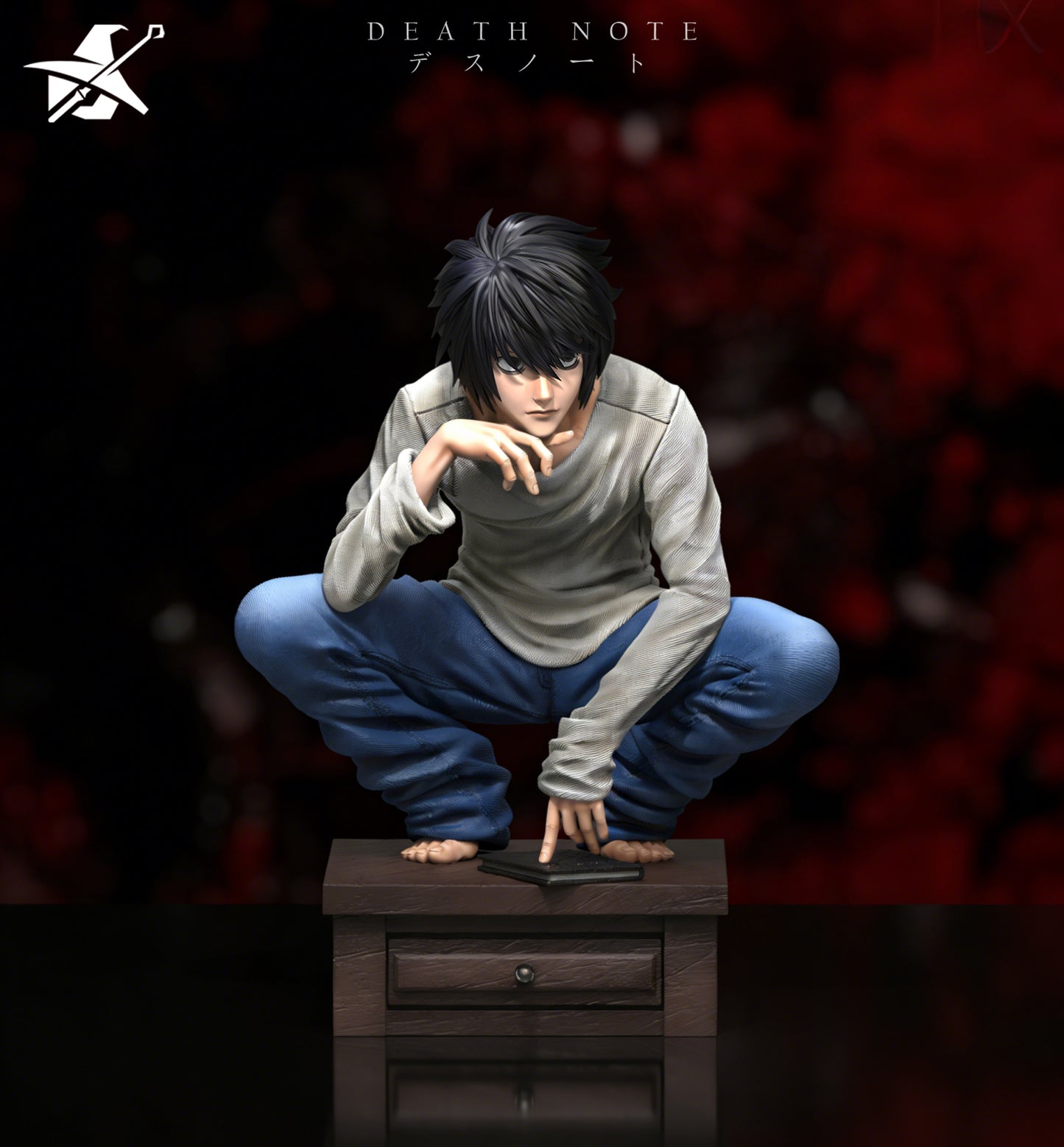 Estatuilla Death Note | L Lawliet | Wu Shi Mo Wan Studio | Tienda Anime | Tico Ofertas