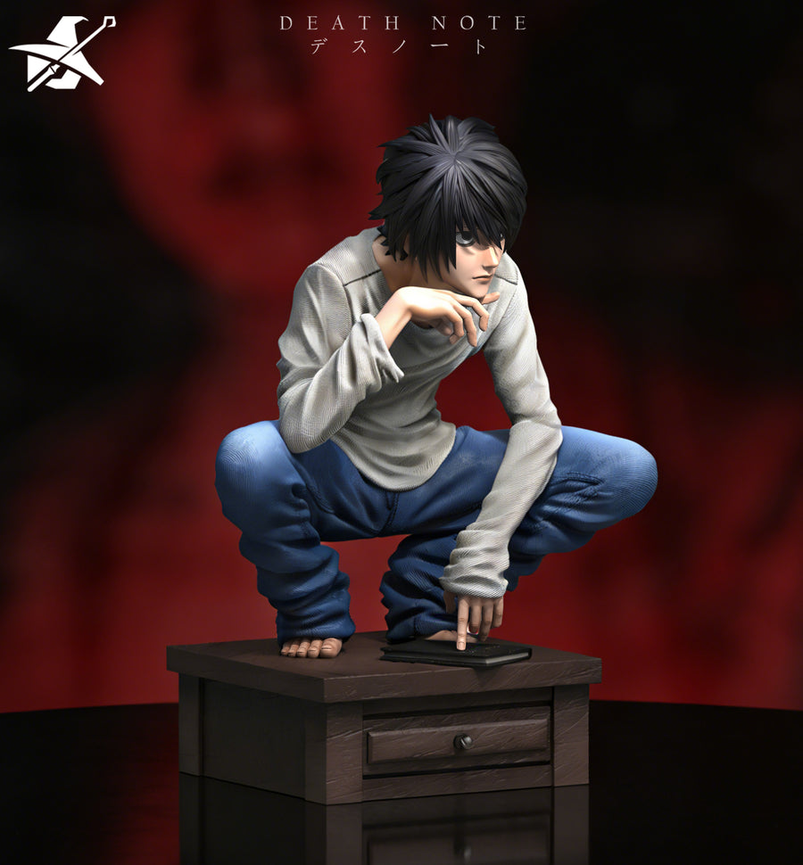 Estatuilla Death Note | L Lawliet | Wu Shi Mo Wan Studio | Tienda Anime | Tico Ofertas