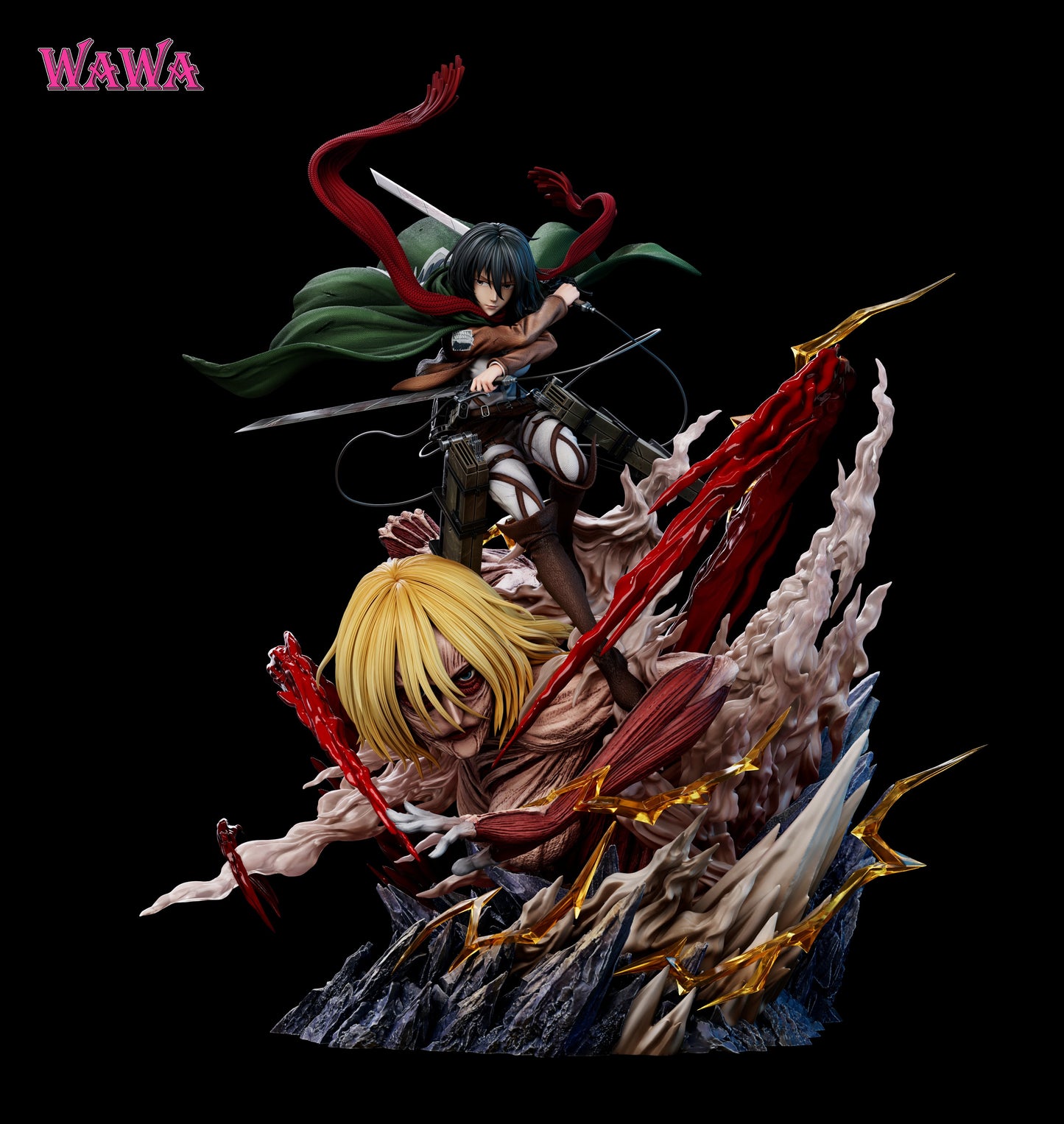 Estatuilla Attack on Titan | Mikasa Ackerman | WAWA Studio | Tienda Anime | Tico Ofertas