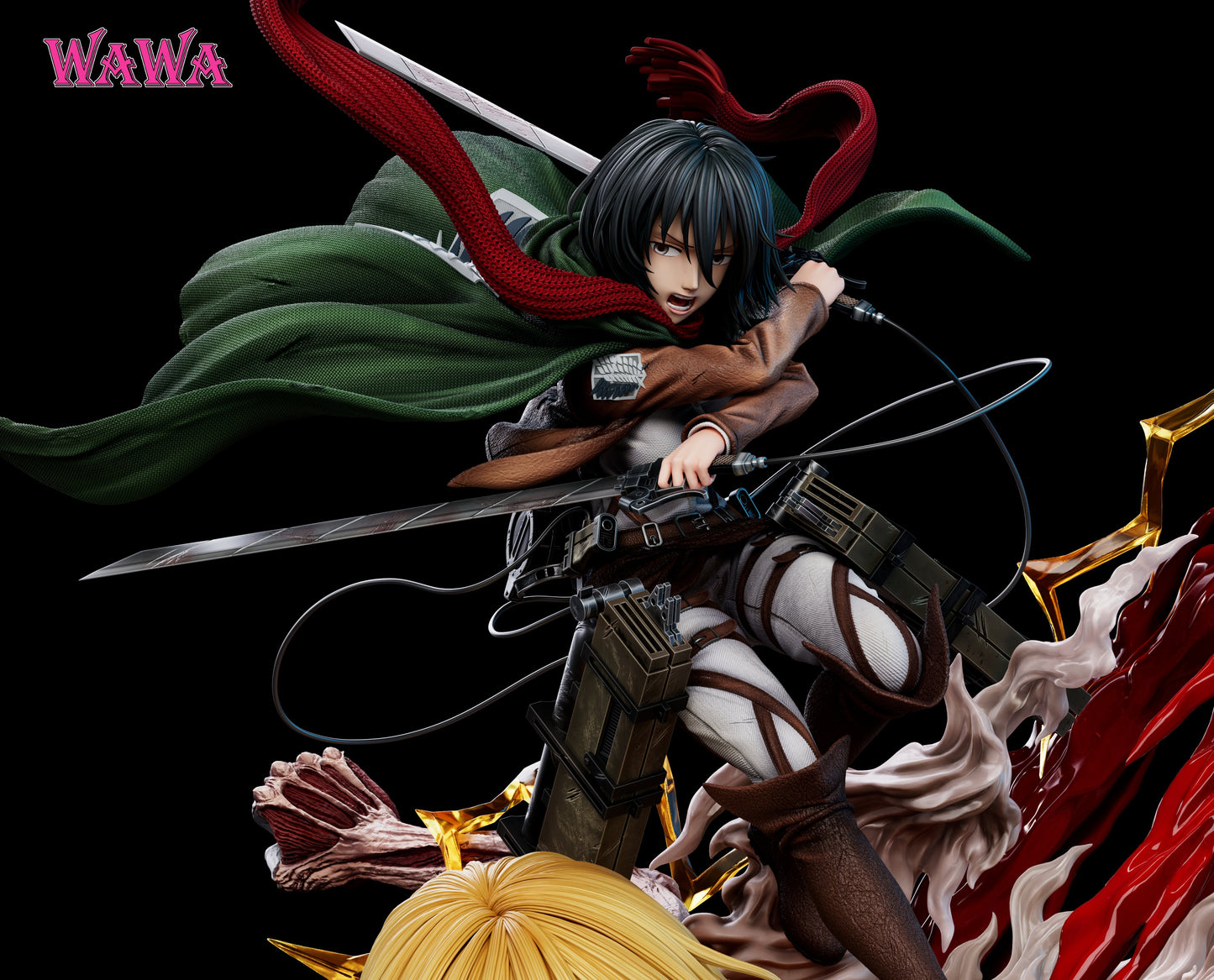 Estatuilla Attack on Titan | Mikasa Ackerman | WAWA Studio | Tienda Anime | Tico Ofertas